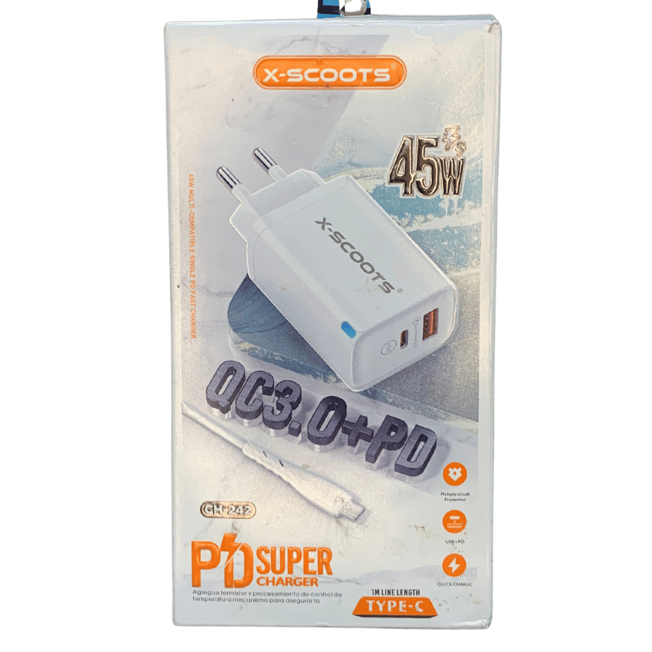 X-SCOOTS 45W TYPE-C CH-242 فائق السرعة